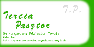 tercia pasztor business card